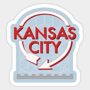 Kansas City Retro Rooftop Sign Sticker